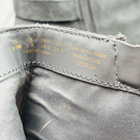 Bleecker & Bond Gray Georgia Suede Zip up Ankle Heeled Boot - Picture 2 of 10